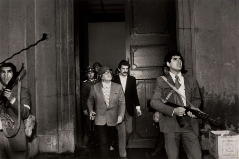 Salvador Allende en el Palacio presidencial de La Moneda