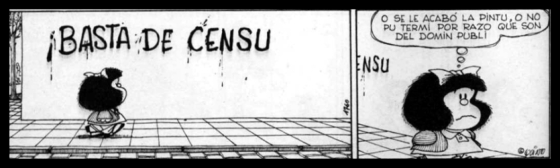 Censura. Tira cómica de Quino