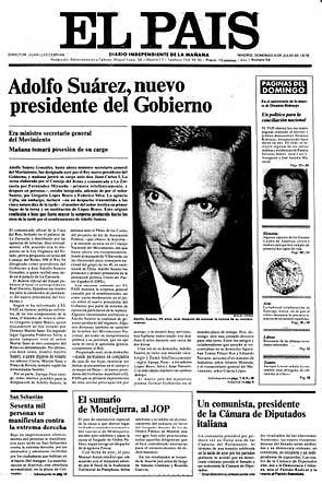 Portada del primer número de El País