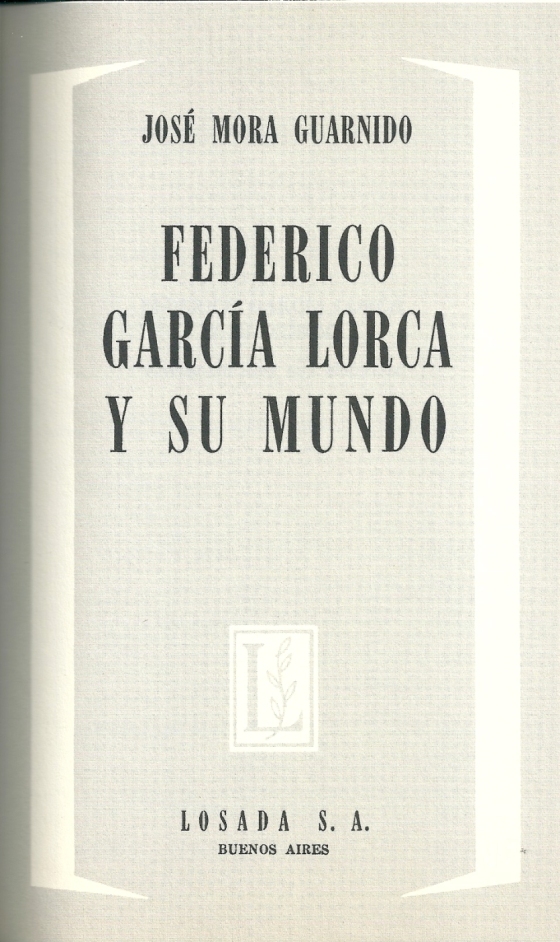 Portada de le edición de Losada (1958)